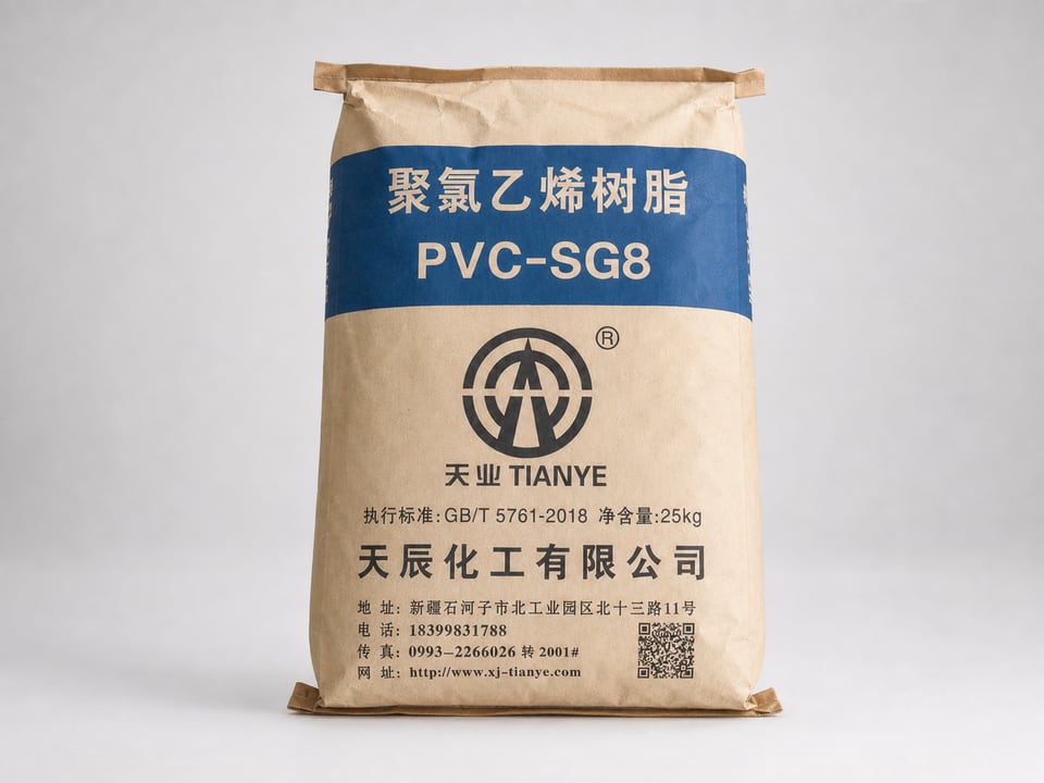 Студийное изображение мешка ПВХ SG-8 завода Tianye, 25 кг